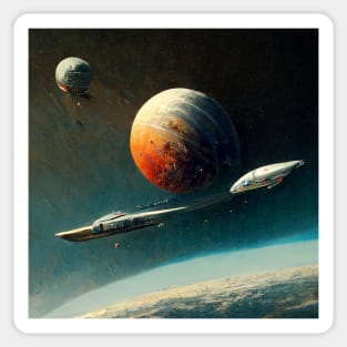 Space journey Sticker